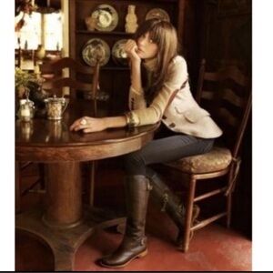 UGG Amberlee 1921 Espresso Brown Leather Buckle Riding Boots - Size 6